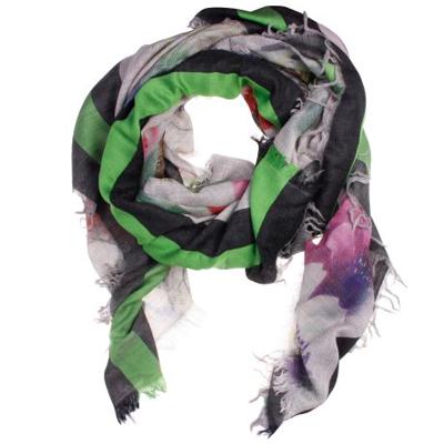 P-Modekontor Dames Sjaals in Wol (Groen)