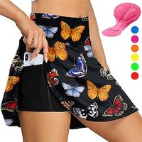 Dames Wielrenrok Fietsen Rokken Kleding Onderlichaam Race-pasvorm Bergracen Wegwielrennen Sport Grafisch Vlinder 3D-pad Fietsen Ademend Sneldrogend Donker roze Zwart Spandex Kleding Wielrenkleding Lightinthebox