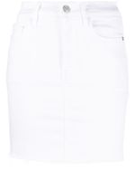 FRAME raw-hem denim miniskirt - Blanc