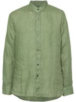 120% Lino chemise en lin à col officier - Vert