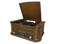 Roadstar HIF-1993 D+BT Platenspeler (retro compact systeem met cd-speler, DAB+, Bluetooth, cassettedeck, USB en directe encoding-functie)