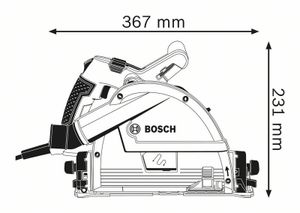 Bosch Professional GKT 55 GCE Invalzaag Zaagdiepte 90° (max.) 57 mm Incl. koffer 1400 W