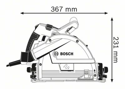 Bosch Professional GKT 55 GCE Invalzaag Zaagdiepte 90° (max.) 57 mm 1400 W