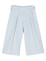 Monnalisa pantalon rayé à logo - Bleu