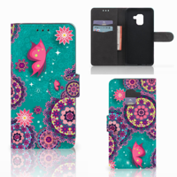 Samsung Galaxy A8 2018 Hoesje Cirkels en Vlinders