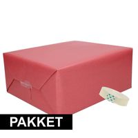 drie stuks kraft inpakpapier met rolletje plakband pakket 1 - thumbnail