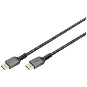 Digitus DB-340201-010-S DisplayPort-kabel DisplayPort Aansluitkabel DisplayPort-stekker 1 m Zwart Afgeschermd (drievoudig), Flexibel, Halogeenvrij, Rond