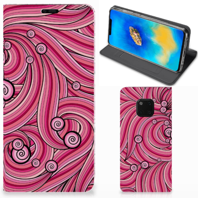 Huawei Mate 20 Pro Bookcase Swirl Pink