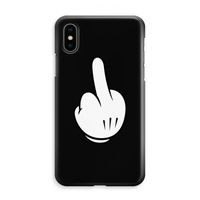 Middle finger black: iPhone XS Max Volledig Geprint Hoesje