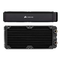 Corsair Hydro X Series, radiator (ventilatorbevestigingen, eenvoudige installatie, premium koperen constructie, ventilatorschroeven inbegrepen) zwart breed 240 mm