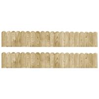 vidaXL Gazonranden 2 st 120 cm geïmpregneerd grenenhout