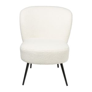 Fauteuil teddy - wit - 77x69x60 cm