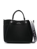 Armani Exchange logo-print leather tote - Noir