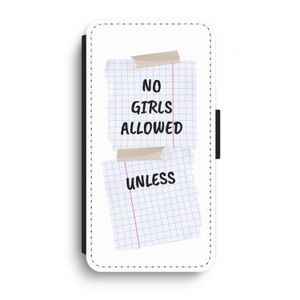 No Girls Allowed Unless: iPhone XR Flip Hoesje