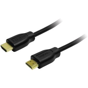 LogiLink CH0035 HDMI-kabel HDMI Aansluitkabel HDMI-A-stekker, HDMI-A-stekker 1.00 m Zwart 4K UHD