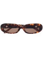 Linda Farrow lunettes de soleil à monture effet écaille de tortue - Marron