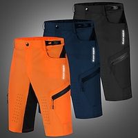 Voor heren MTB shorts Fietsbroek Fietsen Baggy korte broek Kleding Onderlichaam Bergracen Wegwielrennen Sport waterdicht Ademend Sneldrogend Reflecterende strips Zwart Blauw Kleding Wielrenkleding Lightinthebox