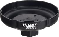 HAZET oliefiltersleutel 2169-76K | geschikt gereedschap voor diverse oliefilters met een diameter van 85 mm, aandrijving: vierkant 12,5 mm, uitgang: 76 mm gegroefd profiel, Made in Germany