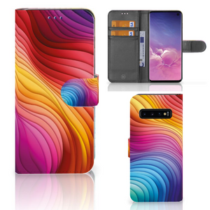 Book Case voor Samsung Galaxy S10 Regenboog