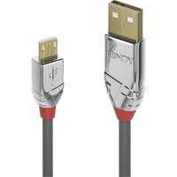 LINDY USB-kabel USB 2.0 USB-A stekker, USB-micro-B stekker 2.00 m Grijs 36652 - thumbnail