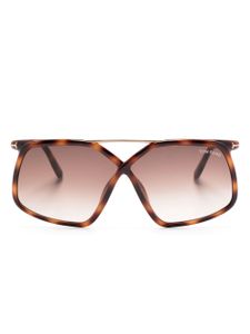 TOM FORD Eyewear lunettes de vue Meryl à monture oversize - Marron