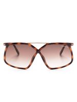 TOM FORD Eyewear lunettes de vue Meryl à monture oversize - Marron - thumbnail