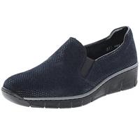 Rieker Dames 52563-40 Loafer Flat, Blauw, 39.5 EU