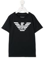 Emporio Armani Kids t-shirt à logo imprimé - Bleu