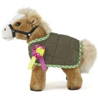 Pluche paard/pony knuffel bruin 23 cm knuffeldieren   -