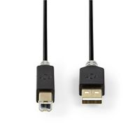 Nedis CCBW60100AT30 Kabel Usb 2.0 A Male - B Male 3,0 M Antraciet - thumbnail