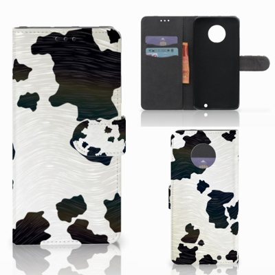 Motorola Moto G6 Plus Telefoonhoesje met Pasjes Koeienvlekken Motorola Moto G6 Plus Telefoonhoesje met Pasjes Koeienvlekken