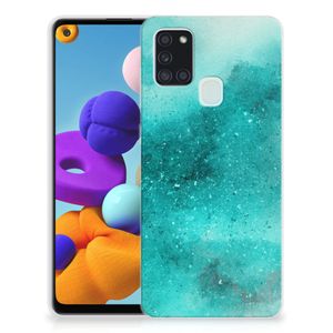 Hoesje maken Samsung Galaxy A21s Painting Blue