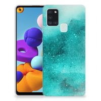 Hoesje maken Samsung Galaxy A21s Painting Blue - thumbnail