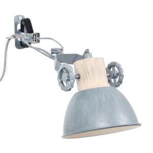 Steinhauer Klemspot Gearwood zinkgrijs met hout 2752GR