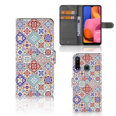 Samsung Galaxy A20s Bookcase Tiles Color Samsung Galaxy A20s Bookcase Tiles Color