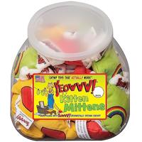 Yeowww! Kruik van 30 kittenwanten, kattenkruid speelgoed voor katten 30 stuks, biologische kattenkruid, meerkleurig kattenspeelgoed