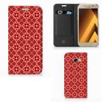 Samsung Galaxy A5 2017 Hoesje met Magneet Batik Rood