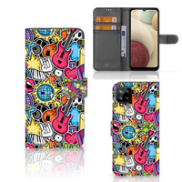 Samsung Galaxy A12 Wallet Case met Pasjes Punk Rock - thumbnail