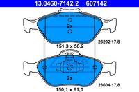 Remmenset, remschijf ATE, Remschijftype: Geventileerd: , Inbouwplaats: Vooras, u.a. für Ford, Mazda - thumbnail