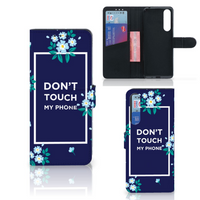 Sony Xperia 1 II Portemonnee Hoesje Flowers Blue DTMP