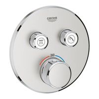 Grohe SmartControl Inbouwthermostaat - 3 knoppen - rond - supersteel 29119DC0