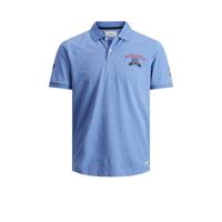PRODUKT regular fit polo GMS College met printopdruk blauw melange