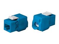 Monoprice Cat6A RJ-45 Toolless 180-graden Keystone, Blauw (115666)