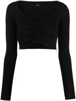 Versace blouse crop à col v - Noir