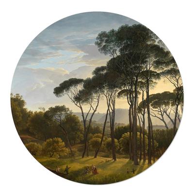 Behangcirkel Italiaans landschap met Parasoldennen 195 Airtex