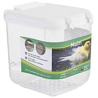 Beeztees Multi badkuip voor vogels, 14 x 11 x 14 cm, wit