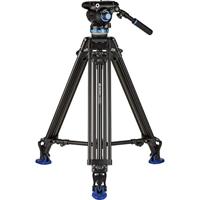 Benro A673TM Dual Stage Aluminium Video Statief S8PRO Hoofd - 75mm Kom, 3-Leg Secties, Draai Lever-Lock