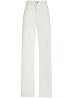 ETRO jean ample à logo brodé - Blanc