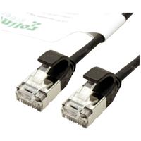 ROLINE GREEN F/UTP DataCenter Patchkabel Cat.6A (Class EA), LSOH, extra dun, zwart, 1,5 m - thumbnail