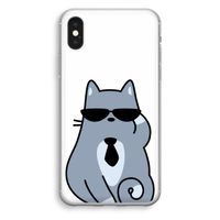 Cool cat: iPhone XS Transparant Hoesje - thumbnail